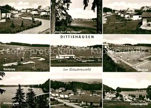 AK / Ansichtskarte Dittishausen Golfplatz Freibad Kirnbergsee Campingplatz Kat. Loeffingen
