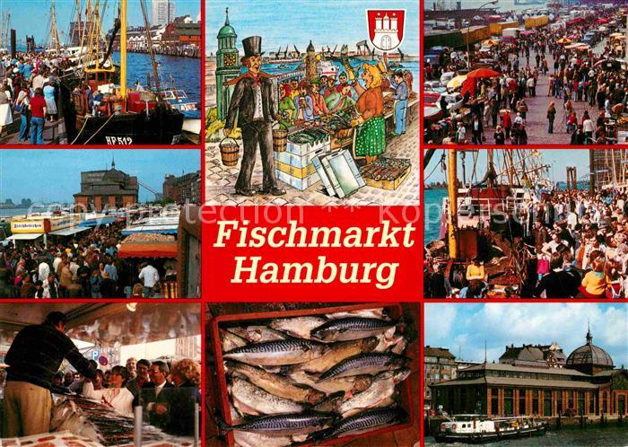 Ak Ansichtskarte Altona Hamburg Fischmarkt Kat Hamburg Nr