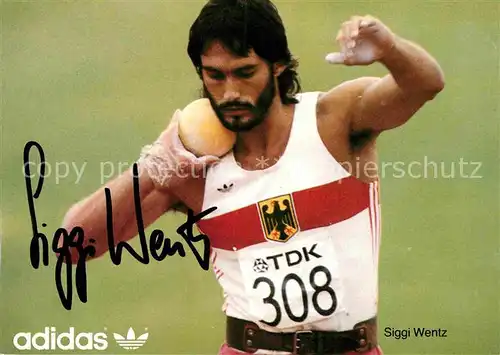 AK / Ansichtskarte Leichtathletik Ballwurf Siggi Wentz Autogramm  Kat. Sport