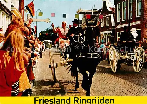 AK / Ansichtskarte Pferdekutschen Friesland Ringrijden  Kat. Tiere