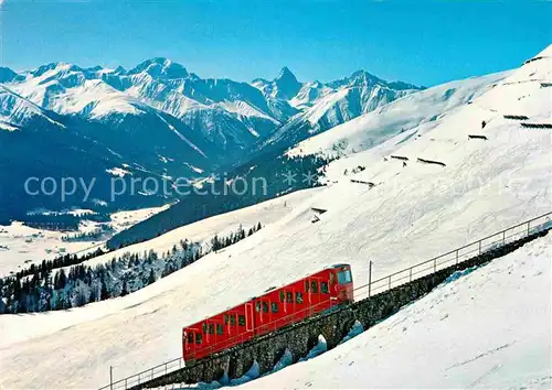 AK / Ansichtskarte Zahnradbahn Davos Parsenn Bahn Piz d Aela Tinzenhorn Piz Michel  Kat. Bergbahn