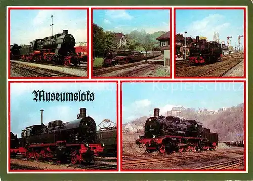 AK / Ansichtskarte Lokomotive Museumsloks 58261 18201 61002 741230 93230 38205 Kat. Eisenbahn