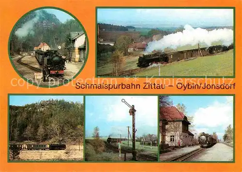 AK / Ansichtskarte Lokomotive Schmalspurbahn Zittau Oybin Jonsdorf Bertsdorf  Kat. Eisenbahn