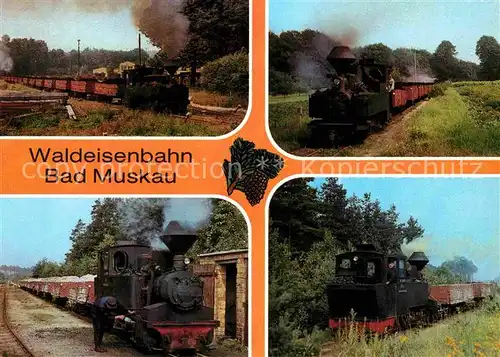AK / Ansichtskarte Lokomotive Waldeisenbahn Bad Muskau Schmalspurbahn  Kat. Eisenbahn