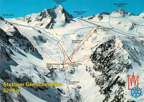 AK / Ansichtskarte Seilbahn Stubaier Gletscherbahn Stubaital Tirol  Kat. Bahnen