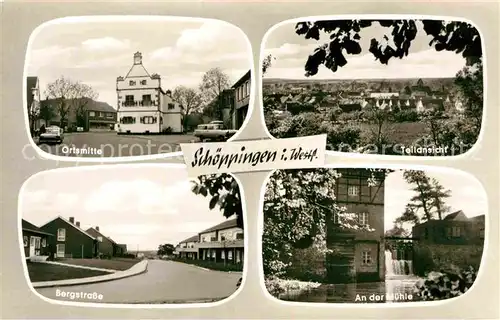 AK / Ansichtskarte Schoeppingen Ortsmotiv Panorama Bergstrasse An der Muehle Kat. Schoeppingen