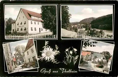 AK / Ansichtskarte Thalheim Mittelfranken Gasthaus Post Ortsansicht Schlosslinde Kirche Kat. Happurg