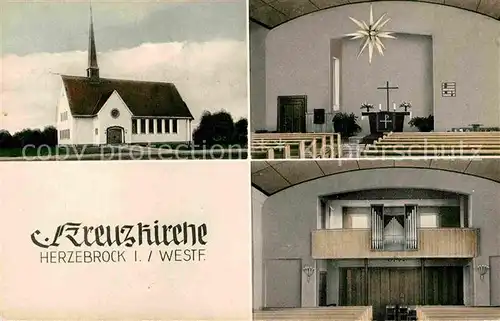 AK / Ansichtskarte Herzebrock Kreuzkirche Inneres Orgel Kat. Herzebrock Clarholz