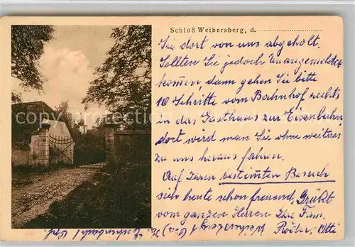 AK / Ansichtskarte Weihersberg Schloss Kat. Trabitz