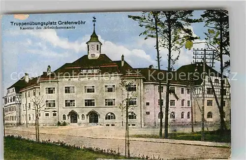 AK / Ansichtskarte Grafenwoehr Truppenuebungsplatz Kaserne Arbeitskommando