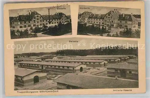 AK / Ansichtskarte Grafenwoehr Truppenuebungsplatz Suedseite Stallseite Nordseite