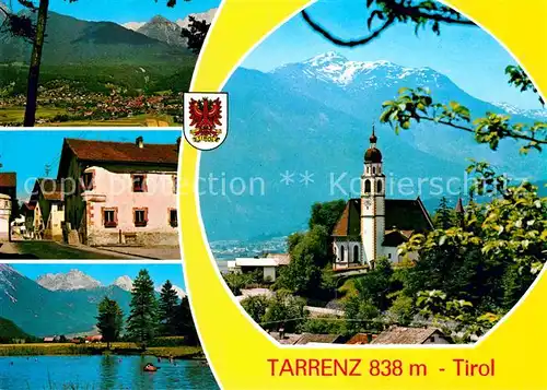 AK / Ansichtskarte Tarrenz Gesamtansicht mit Alpenpanorama Kirche Dorfpartie See Kat. Tarrenz