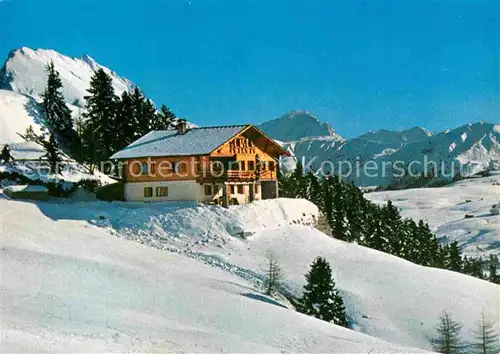 AK / Ansichtskarte Seiser Alm AVS Schutzhuette Puflatsch Winterpanorama Alpen Kat. Seis am Schlern Kastelruth Suedtirol