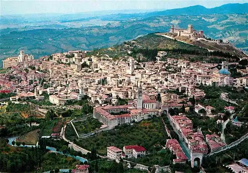 AK / Ansichtskarte Assisi Umbria Panorama dall aereo Kat. Assisi