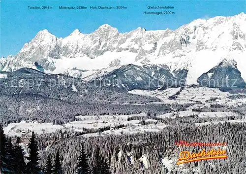 AK / Ansichtskarte Ramsau Dachstein Steiermark Winterpanorama Blick zum Dachsteingebirge Suedwaende Kat. Ramsau am Dachstein