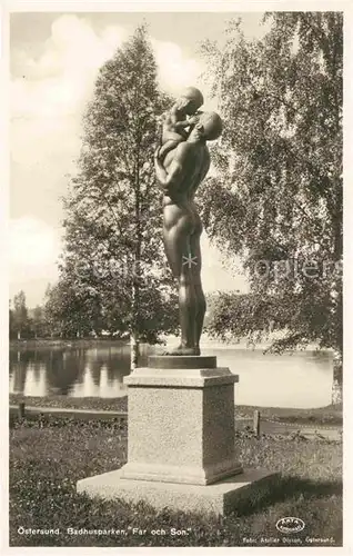 AK / Ansichtskarte oestersund Badhusparken Denkmal Kat. oestersund