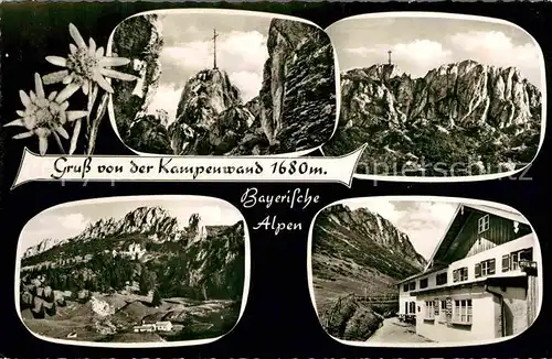 AK / Ansichtskarte Kampenwand Chiemgau Panorama Gipfelkreuz  Kat. Aschau i.Chiemgau