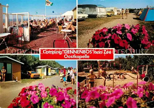AK / Ansichtskarte Oostkapelle Camping Dennenbos aan Zee Terrasse Spielplatz Kat. Niederlande