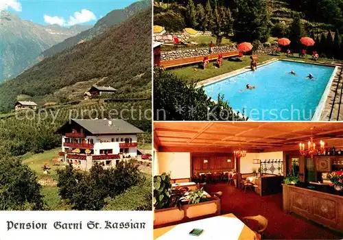 AK / Ansichtskarte Algund Merano Pension Garni St Kassian Schwimmbad Gastraum Kat. Italien