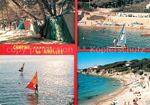 AK / Ansichtskarte Sanary sur Mer Camping les Girelles Strand Windsurfen Kat. Sanary sur Mer