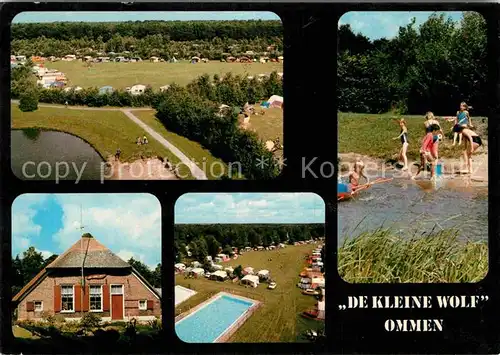 AK / Ansichtskarte Ommen Overijssel Fliegeraufnahme Camping De Kleine Wolf Strand Schwimmbad Kat. Ommen