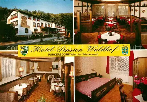 AK / Ansichtskarte Purkersdorf Hotel Pension Waldhof Gastraeume Zimmer Kat. Purkersdorf