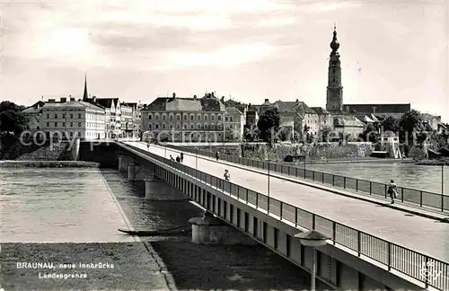 AK / Ansichtskarte Braunau Inn Innbruecke Landesgrenze