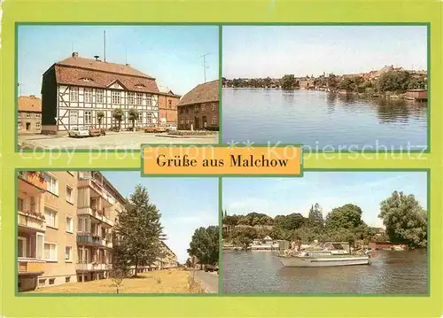 AK / Ansichtskarte Malchow Rathaus uebersicht Neubauten Malchower See Mecklenburgische Seenplatte Kat. Malchow Mecklenburg