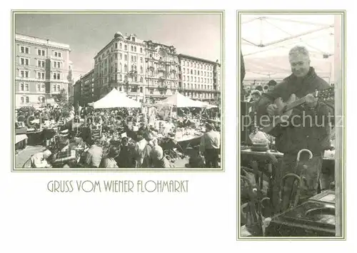 AK / Ansichtskarte Wien Flohmarkt Musikant Gitarrenspieler Kat. Wien