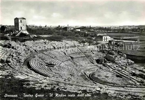 AK / Ansichtskarte Siracusa Teatro Greco Il Koilon visto dall alto Antike Staette Kat. Siracusa