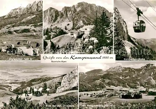 AK / Ansichtskarte Kampenwand Chiemgau Gipfelkreuz Chiemsee Kampenwandbahn  Kat. Aschau i.Chiemgau