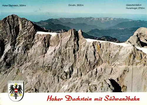 AK / Ansichtskarte Hoher Dachstein Suedwandbahn Fliegeraufnahme Dirndln Gjaidstein  Kat. Oesterreich