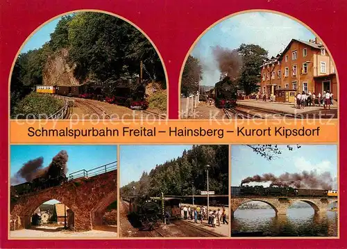 AK / Ansichtskarte Lokomotive Schmalspurbahn Freital Hainsberg Kipsdorf  Kat. Eisenbahn