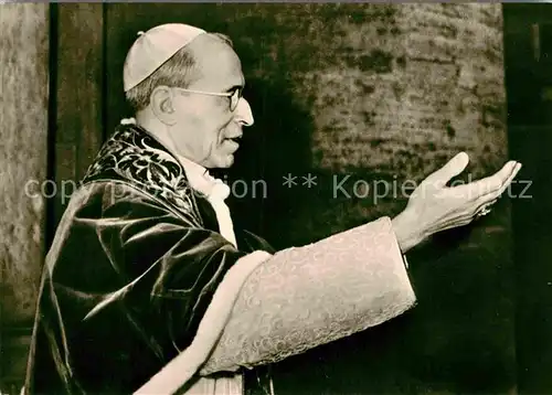 AK / Ansichtskarte Papst Papst Pius XII.  Kat. Religion