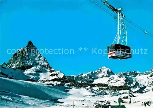 AK / Ansichtskarte Seilbahn Telecabine Petit Cervin Zermatt Kat. Bahnen