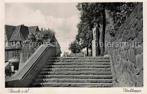 AK / Ansichtskarte Buende Westfalen Kirchentreppe