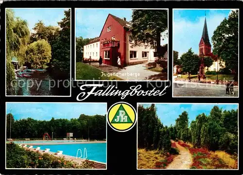AK / Ansichtskarte Fallingbostel Jugendherberge Kirche Schwimmbad Waldweg Kat. Bad Fallingbostel