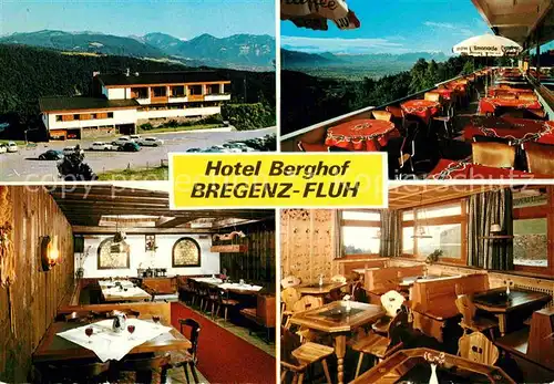 AK / Ansichtskarte Bregenz Bodensee Berghof Fluh Hotel Restaurant Terrasse