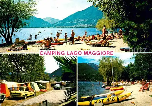AK / Ansichtskarte Tenero Lago Maggiore Camping Strandpartien