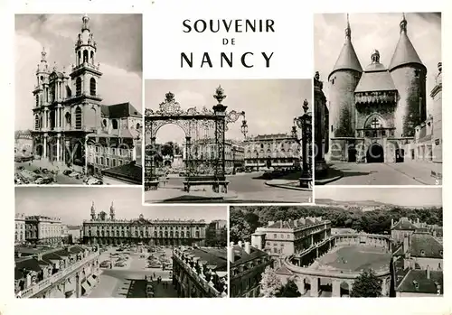 AK / Ansichtskarte Nancy Lothringen Platz Stanislas Kathedrale Porte de laCraffe Hotel de Ville  Kat. Nancy