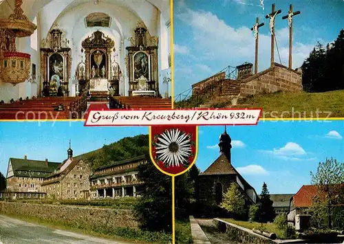 AK / Ansichtskarte Kreuzberg Rhoen Kloster Kirche Kreuze Kat. Gersfeld (Rhoen)