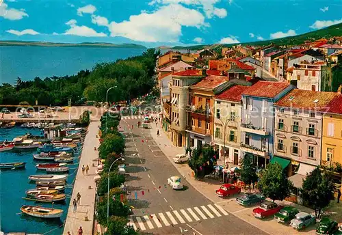 AK / Ansichtskarte Crikvenica Kroatien Hafen Uferstrasse Kat. Kroatien