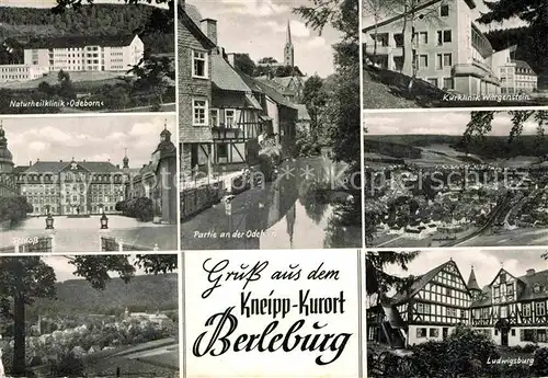 AK / Ansichtskarte Berleburg Bad Ludwigsburg Naturheilklinik Odeborn Schloss Kat. Bad Berleburg