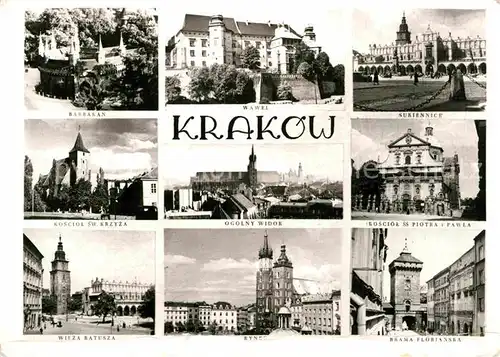 AK / Ansichtskarte Krakow Malopolskie Wawel Ogolny Widok Sukiennice Kat. Krakow