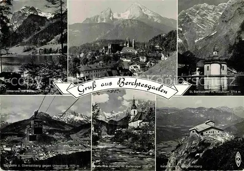 AK / Ansichtskarte Berchtesgaden Watzmann Hintersee Bergbahn Reiteralpe Kat. Berchtesgaden