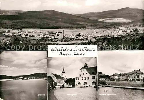 AK / Ansichtskarte Waldmuenchen Stausee Marktplatz Kurheim Herzogau Panorama  Kat. Waldmuenchen