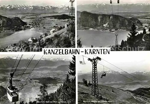 AK / Ansichtskarte Seilbahn Kanzelbahn Villach Julische Alpen Gerlitzen Sessellift Kat. Bahnen