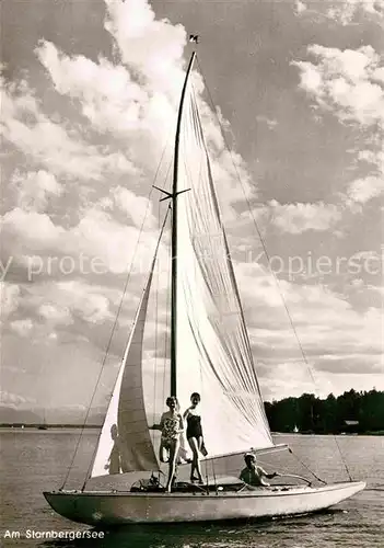 AK / Ansichtskarte Segelboote Starnbergersee  Kat. Schiffe