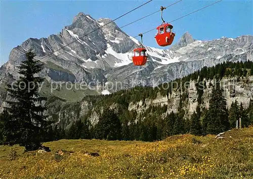 AK / Ansichtskarte Seilbahn Grotzenbueel Braunwald Ortstock Hoher Turm  Kat. Bahnen