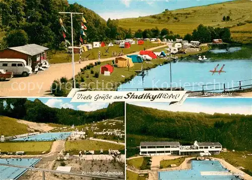 AK / Ansichtskarte Stadtkyll Campingplatz am Stausee Schwimmbaeder Kat. Stadtkyll